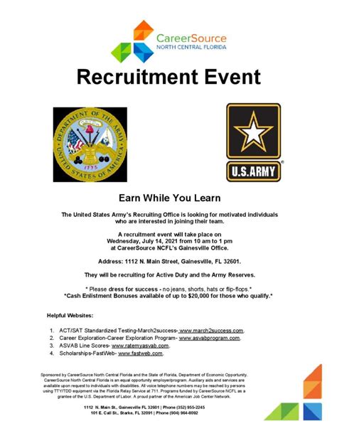 Army Recruiting Events